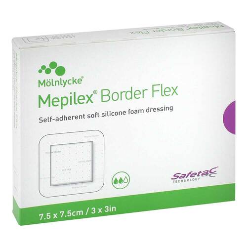 Mepilex Border Flex Schaumverband haftend 7,5x7,5 cm - 1