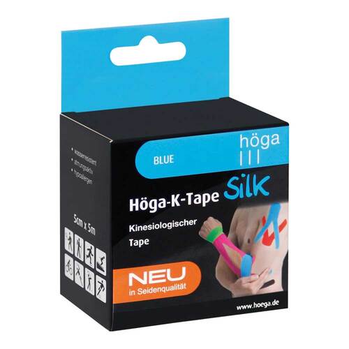 H&ouml;ga-K-Tape Silk 5 cmx5 m blue kinesiolog.Tape - 1