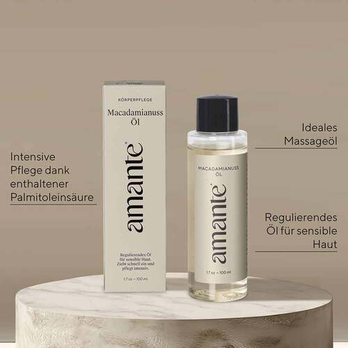 Macadamianuss&ouml;l 100% rein Hautpflege&ouml;l Amante - 3