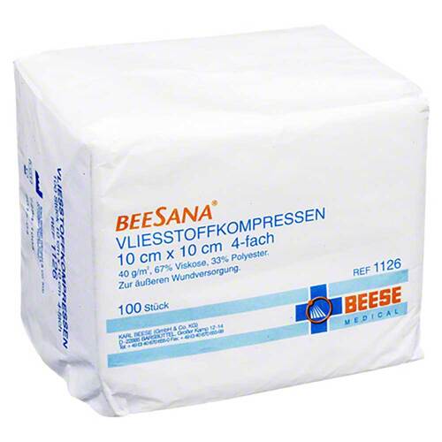 Beesana Vlieskompressen 10x10 cm unsteril 4fach - 1