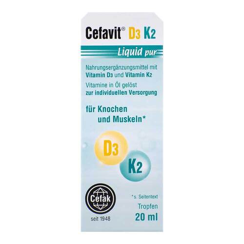 Cefavit D3 K2 Liquid pur Tropfen zum Einnehmen - 1