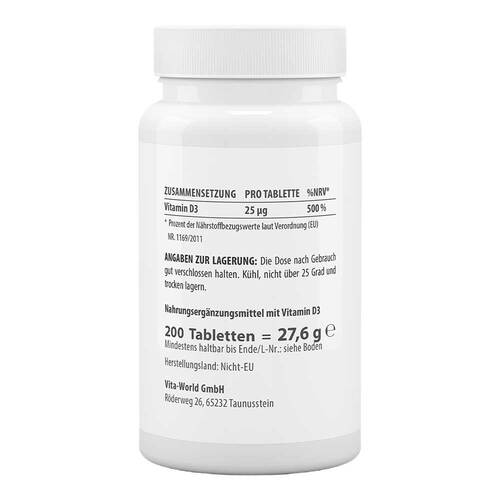 Vitamin D3 1.000 I.E. pro Tag Tabletten - 2