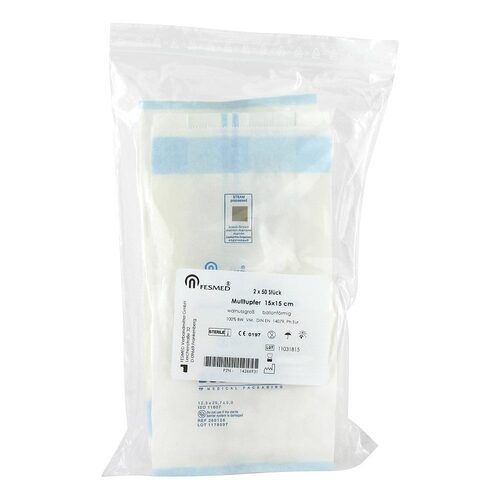 Mulltupfer 15x15 cm walnussgro&szlig; ballonf.steril - 1