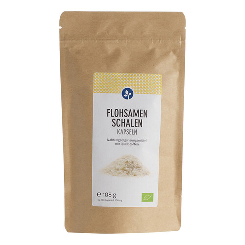 Flohsamenschalen 500 mg Bio Kapseln - 1