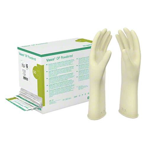 Vasco OP Powdered Handschuhe Latex Gr&ouml;&szlig;e 7,0 naturwei&szlig; - 1