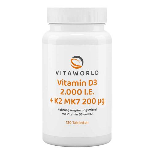 Vitamin D3 + K2 2.000 I.E. / 200 µg Tabletten - 1