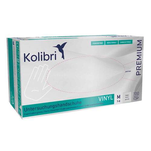Kolibri Premium U.Hands.Vinyl unsteril pf M transparent  - 1