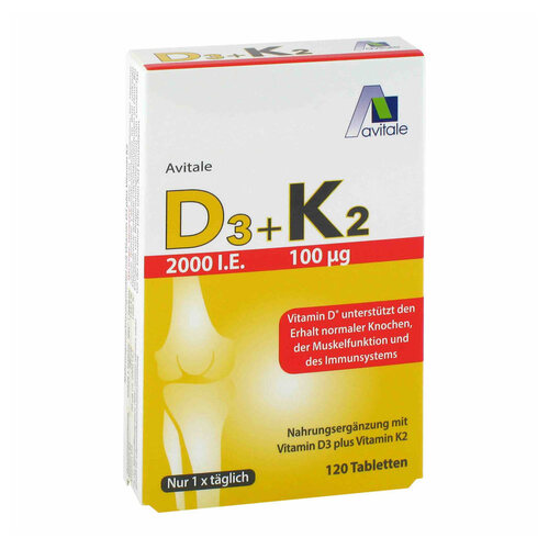 Vitamin D3 + K2 2000 I.E. Tabletten - 1