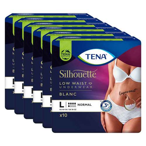 TENA Silhouette LOW WAIST BLANC Normal Pants L bei Inkontinenz - 1