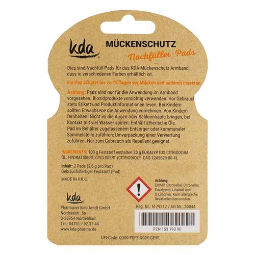 M&uuml;ckenschutz Armband Nachf&uuml;ller 2er Pack KDA - 2