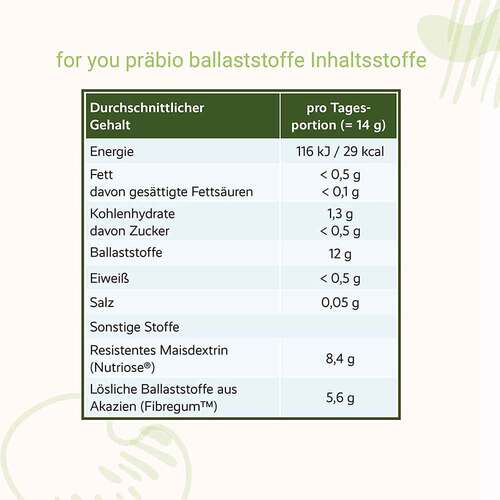 For You pr&auml;bio ballaststoffe Pulver - 3