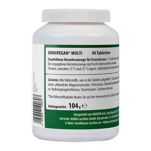 Omnivegan Multi zertifiziert vegan Tabletten - 2
