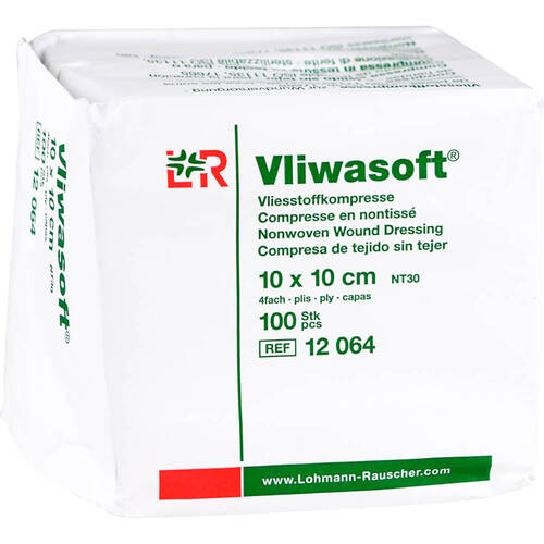 Vliwasoft Vlieskompressen 10x10 cm unsteril 4l. - 1