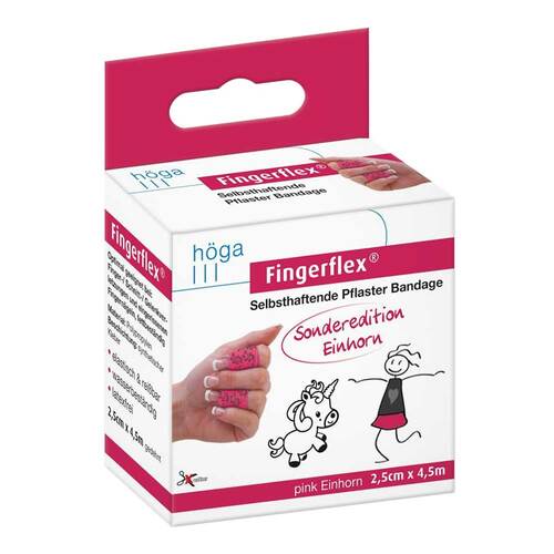 Fingerflex 2,5 cmx4,5 m pink Einhorn latexfrei - 1