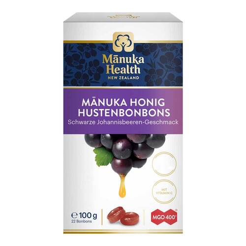 Manuka Health Mgo 400+ Lutschbonbons schwarze Johannisbeere - 1