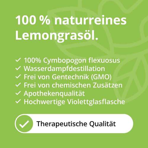 Zitronengras Lemongras &Ouml;l naturrein &auml;therisch - 2