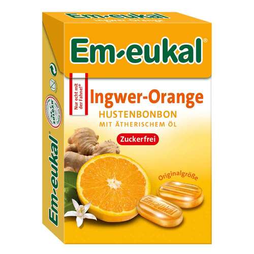 EM Eukal Bonbons Ingwer Orange zuckerfrei Box - 1