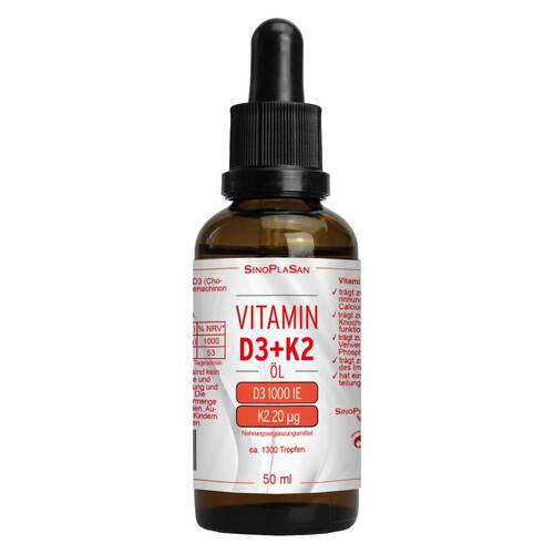 Vitamin D3 / K2 1000 I.E. / 20 µg Tropfen zum Einnehmen - 1