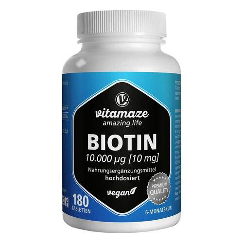 Biotin 10 mg hochdosiert vegan Tabletten - 1