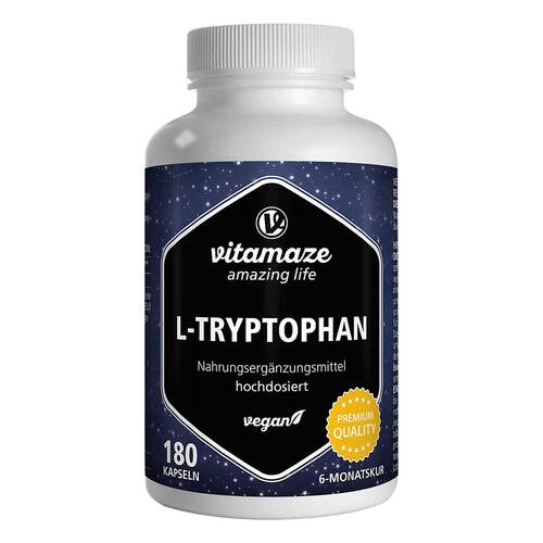 L-Tryptophan 500 mg hochdosiert vegan Kapseln - 1