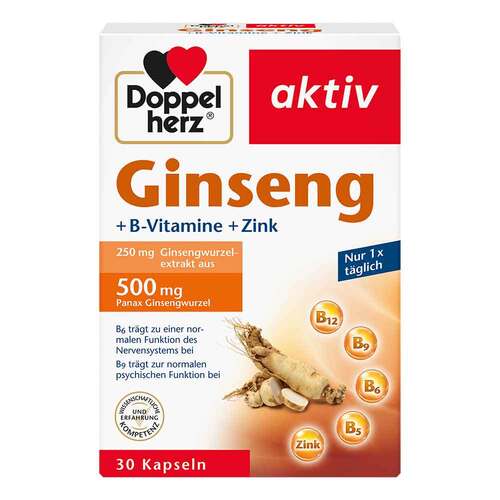 Doppelherz Ginseng 250 + B-Vitamine + Zink Kapseln - 1