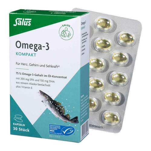 Omega-3 Kompakt aus reinem Alaska-Seelachs&ouml;l Salus - 1