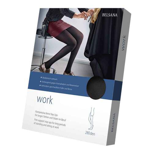 Belsana work AG S grap.Stayups schwarz mit Spitze  - 1