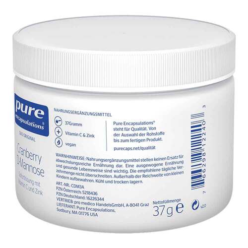 Pure Encapsulations Cranberry D-Mannose Pulver - 2