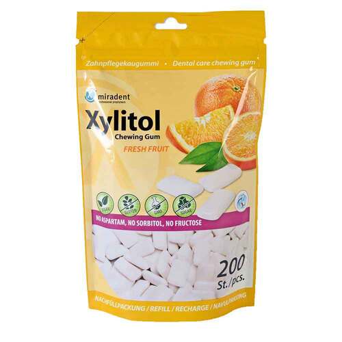 Miradent Xylitol Zahnpflegekaugummi freshfruit Ref - 1