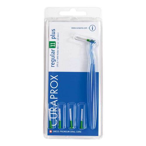 Curaprox Interdental Set Cps 011 mm gr&uuml;n 5 B&uuml;rstchen + 2 St Halter - 1