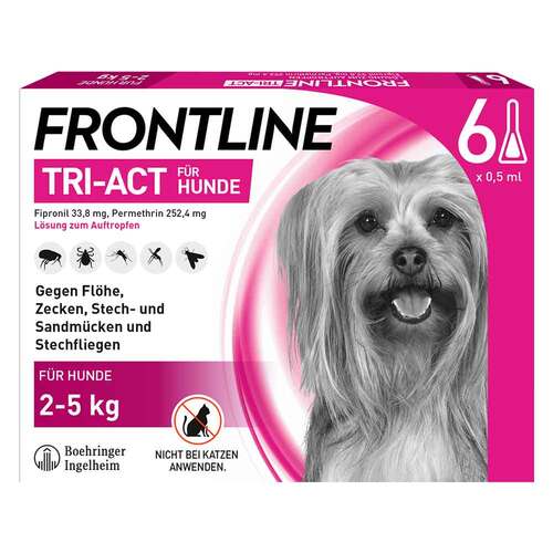 FRONTLINE TRI-ACT gegen Zecke, Floh und fliegende Insekten bei Hunden (2-5kg) - 1