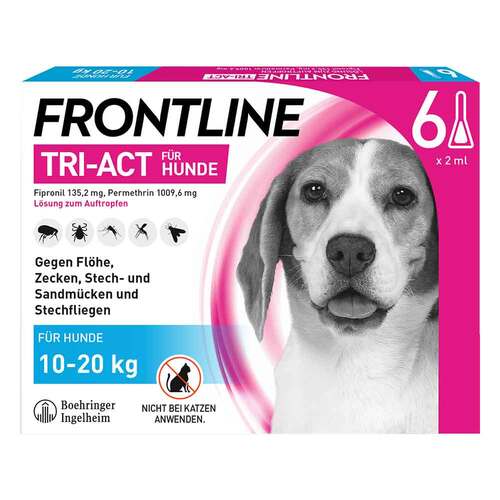 FRONTLINE TRI-ACT gegen Zecke, Floh und fliegende Insekten bei Hunden (10-20kg) - 1