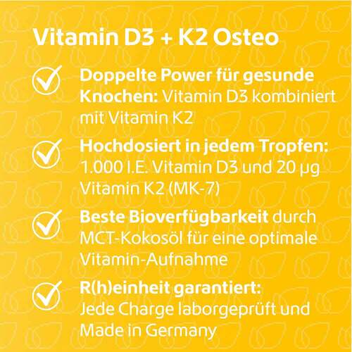 Vitamin D3 + K2 Osteo Tropfen - 3