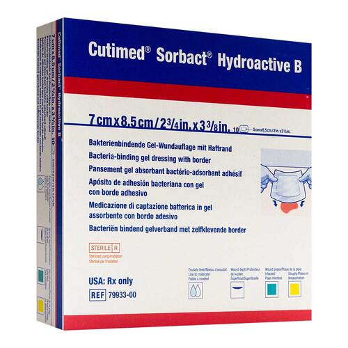 Cutimed Sorbact Hydroactive B Gel-V.7x8,5 cm haft. - 1