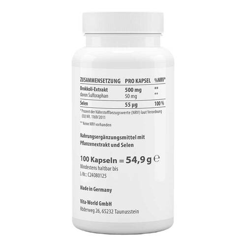 Brokkoli 500 / 50 mg Sulforaphan + Selen Kapseln - 2