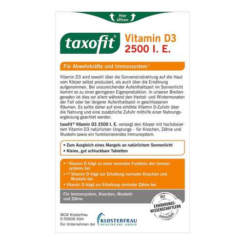 Taxofit Vitamin D3 2500 I.E. Tabletten - 7