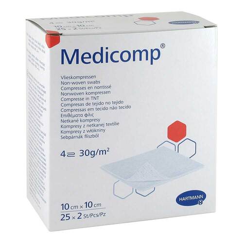 Medicomp Vlieskomp.steril 10x10 cm 4lagig - 1