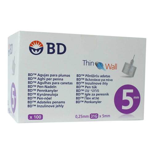 BD Thin Wall Pen-Nadeln 0,25 31 Gx5 mm - 1