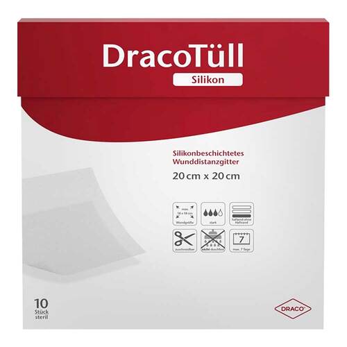 Dracot&uuml;ll Silikon 20x20cm silikonbesch.Wundkont.Aufl - 1