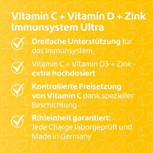 Vitamin C + Vitamin D + Zink Immunsystem Ultra Kapseln - 3