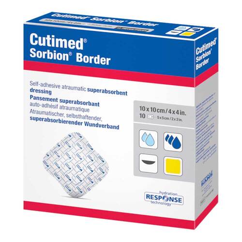 Cutimed Sorbion Border Wundauflage 10x10 cm steril - 1