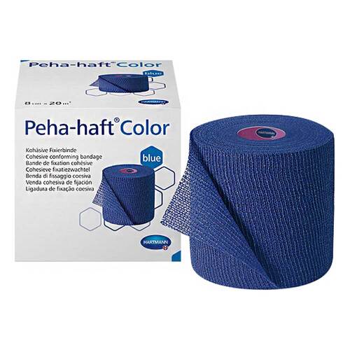 Peha-Haft Color Fixierbinde latexfrei 6 cmx20 m blau - 1