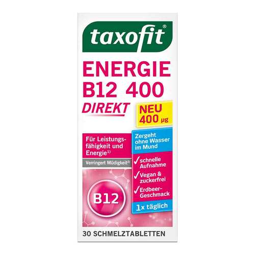 Taxofit Energie B12 400 direkt Schmelztabletten - 1