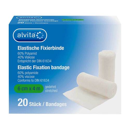 Alvita elastische Fixierbinde 6 cmx4 m - 1