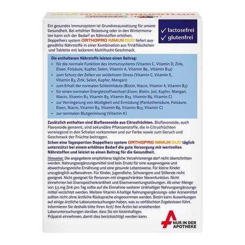 Doppelherz Orthopro Immun Duo system Trinkampullen - 2