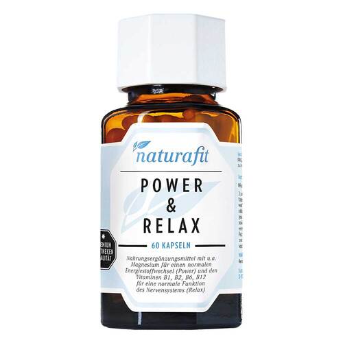 Naturafit Power &amp; Relax Ashwagandha Rhodiola OPC Q10 BVitamin Magnesium Kps. - 1