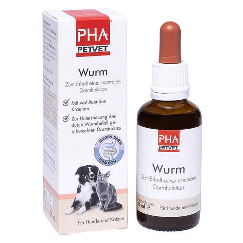 PHA Wurm Tropfen f&uuml;r Hunde / Katzen - 1