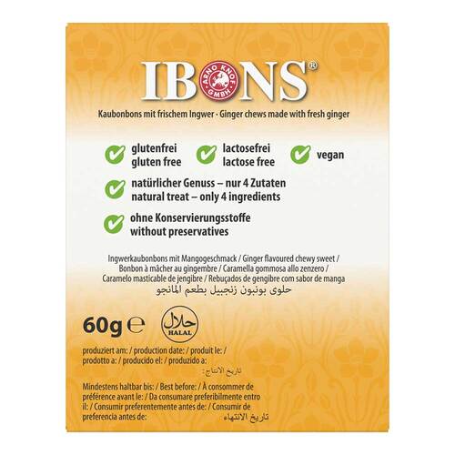 Ibons Ingwer Mango Box Kaubonbons - 2