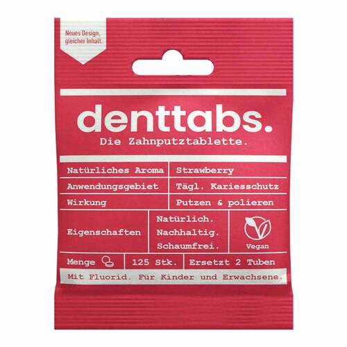 Denttabs Kids Strawberry mit Fluorid - 1