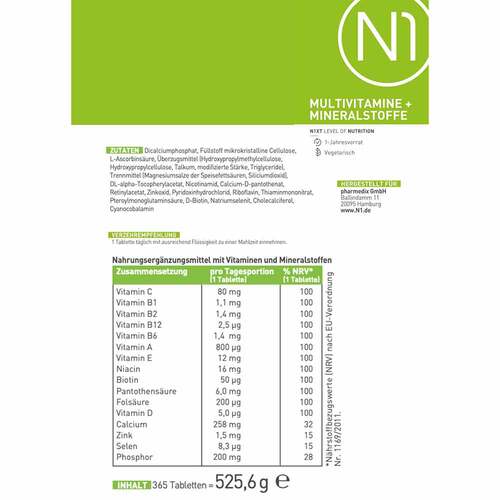 N1 Multivitamine + Mineralstoffe Tabletten - 2